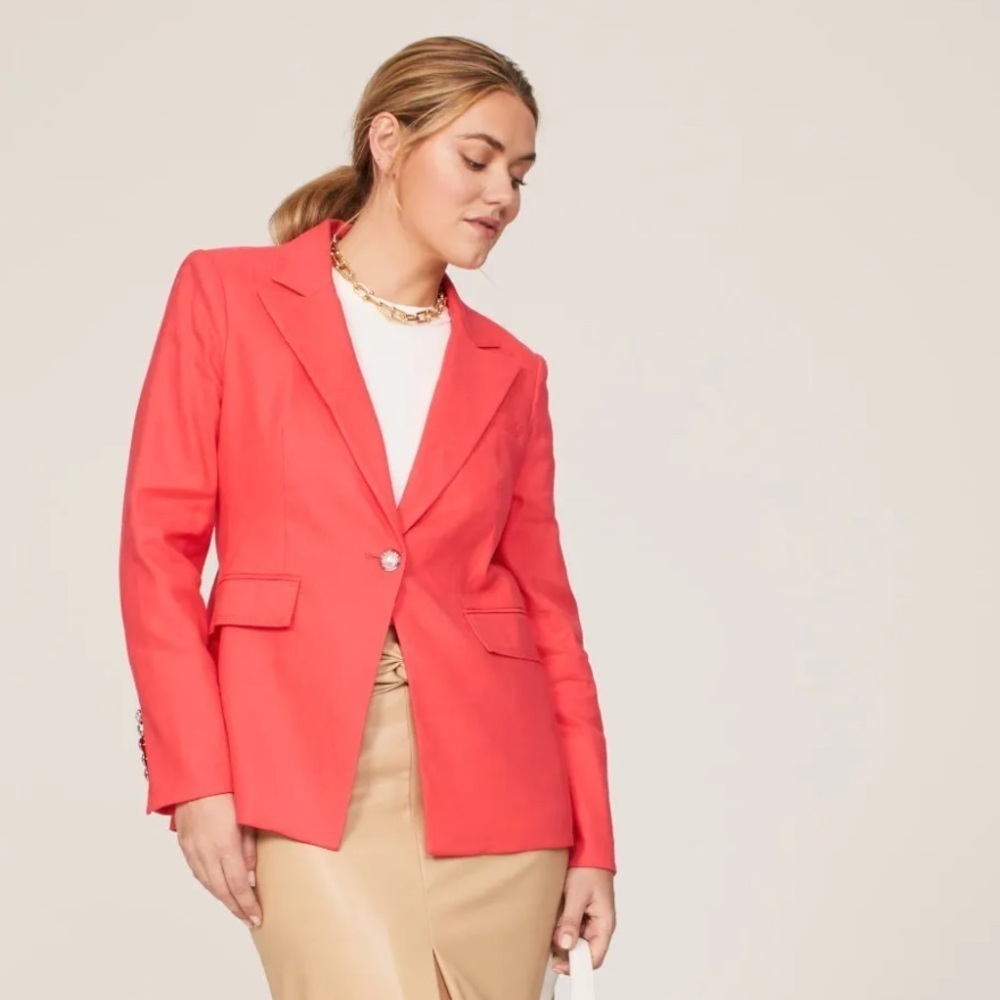 Veronica Beard Sedgwick Linen Blazer Jacket - Picture 4 of 14